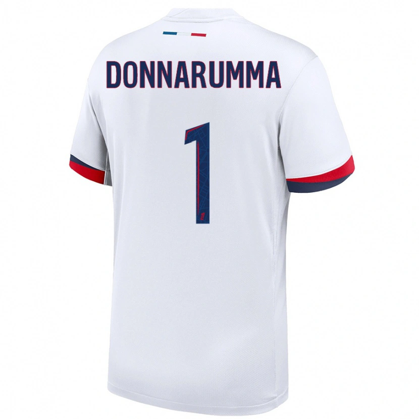 Danxen Niño Camiseta Gianluigi Donnarumma #1 Blanco Azul Rojo 2ª Equipación 2024/25 La Camisa