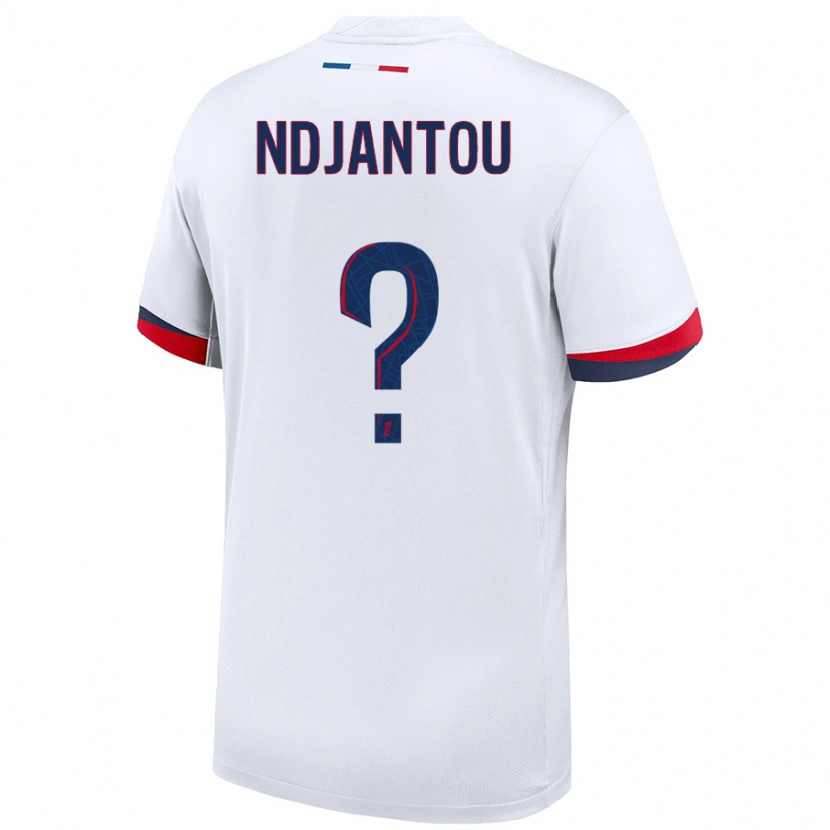 Danxen Niño Camiseta Quentin Ndjantou #0 Blanco Azul Rojo 2ª Equipación 2024/25 La Camisa