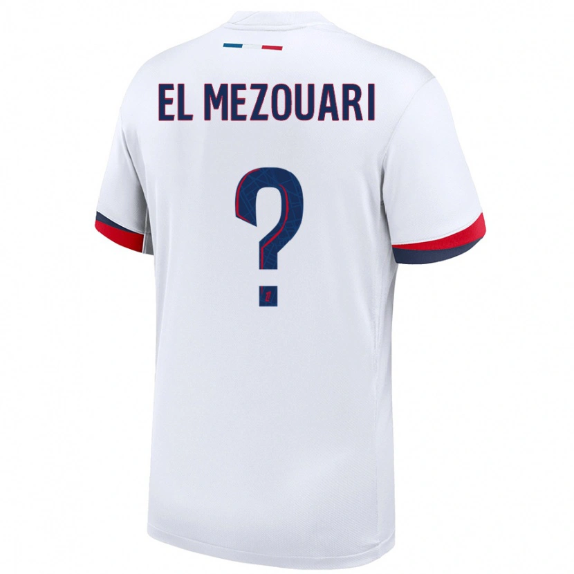 Danxen Niño Camiseta Salah-Dine El Mezouari #0 Blanco Azul Rojo 2ª Equipación 2024/25 La Camisa