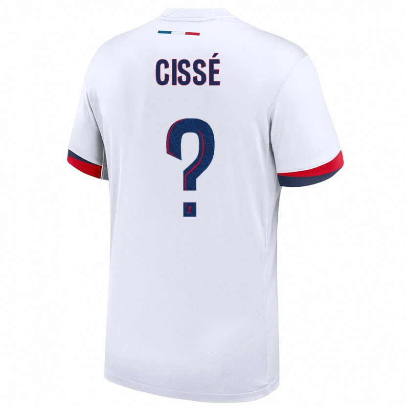 Danxen Niño Camiseta Mory Cissé #0 Blanco Azul Rojo 2ª Equipación 2024/25 La Camisa