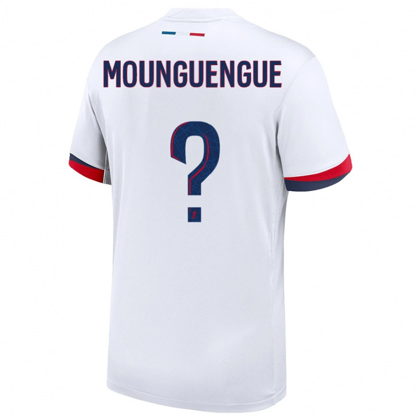 Danxen Niño Camiseta Pierre Mounguengue #0 Blanco Azul Rojo 2ª Equipación 2024/25 La Camisa