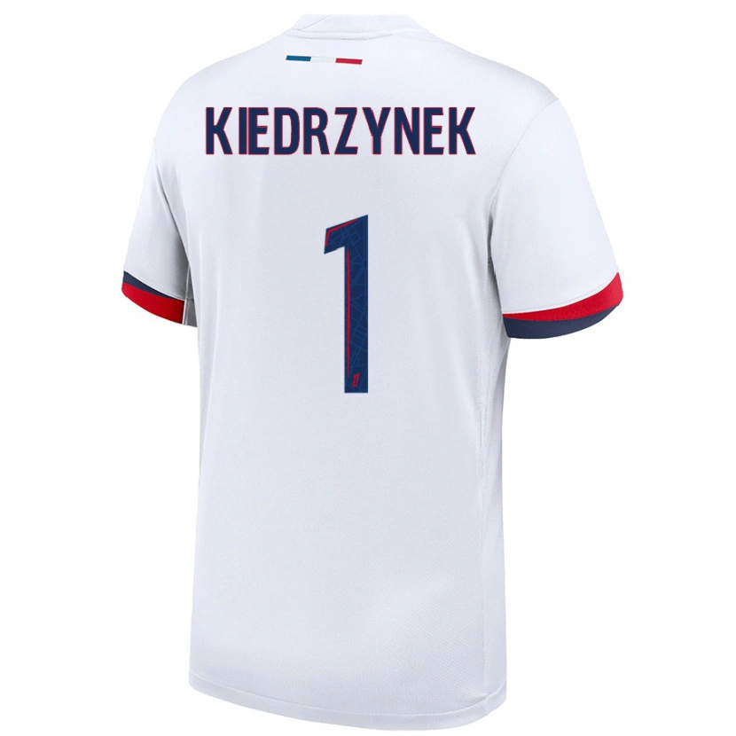 Danxen Niño Camiseta Katarzyna Kiedrzynek #1 Blanco Azul Rojo 2ª Equipación 2024/25 La Camisa