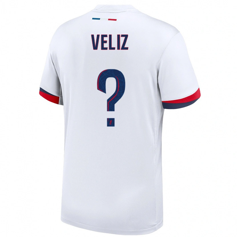 Danxen Niño Camiseta Nehemiah Fernandez Veliz #0 Blanco Azul Rojo 2ª Equipación 2024/25 La Camisa