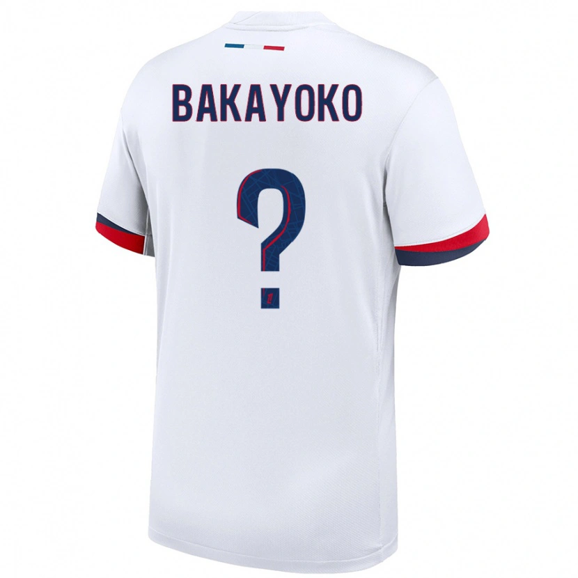 Danxen Niño Camiseta Ibrahim Bakayoko #0 Blanco Azul Rojo 2ª Equipación 2024/25 La Camisa