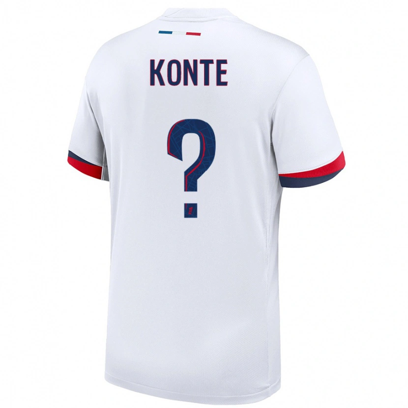 Danxen Niño Camiseta Maeta Konte #0 Blanco Azul Rojo 2ª Equipación 2024/25 La Camisa