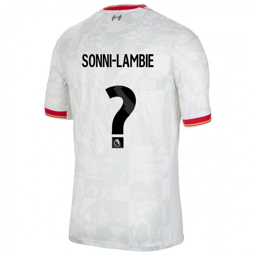 Danxen Niño Camiseta Joshua Sonni-Lambie #0 Blanco Rojo Negro Equipación Tercera 2024/25 La Camisa