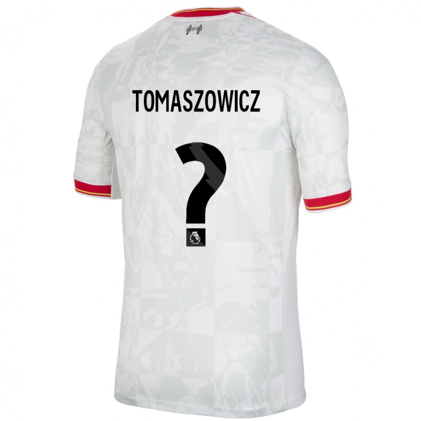 Danxen Niño Camiseta Aiden Tomaszowicz #0 Blanco Rojo Negro Equipación Tercera 2024/25 La Camisa