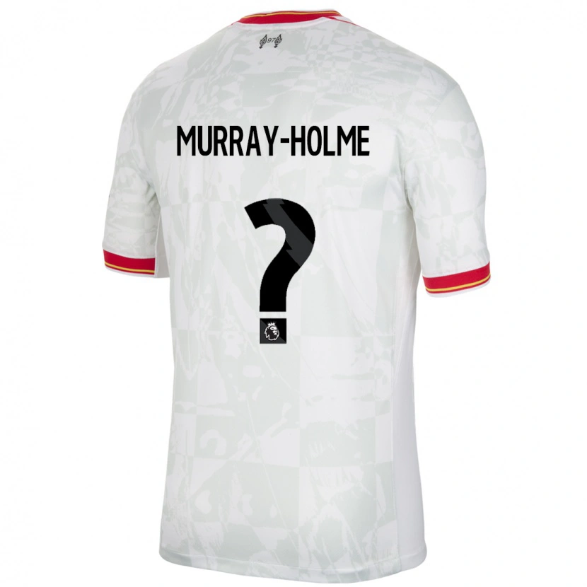 Danxen Niño Camiseta Hadyn Murray-Holme #0 Blanco Rojo Negro Equipación Tercera 2024/25 La Camisa