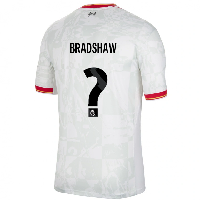 Danxen Niño Camiseta Joe Bradshaw #0 Blanco Rojo Negro Equipación Tercera 2024/25 La Camisa