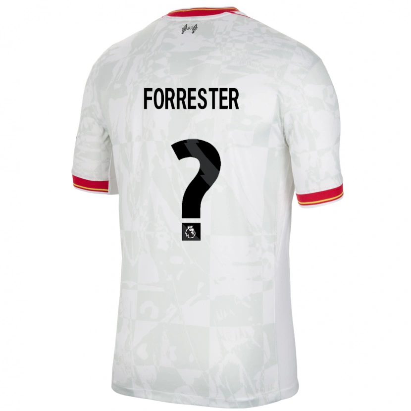 Danxen Niño Camiseta Lamore Forrester #0 Blanco Rojo Negro Equipación Tercera 2024/25 La Camisa