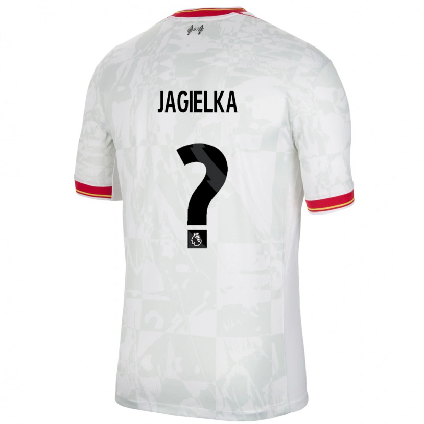 Danxen Niño Camiseta Zac Jagielka #0 Blanco Rojo Negro Equipación Tercera 2024/25 La Camisa