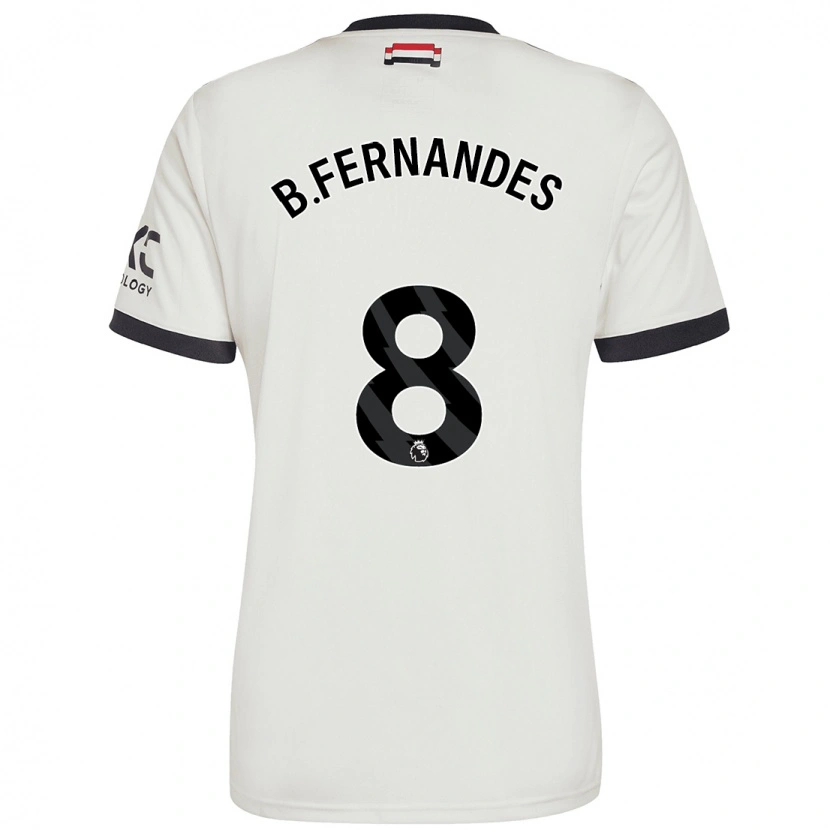 Danxen Niño Camiseta Bruno Fernandes #8 Blanquecino Equipación Tercera 2024/25 La Camisa