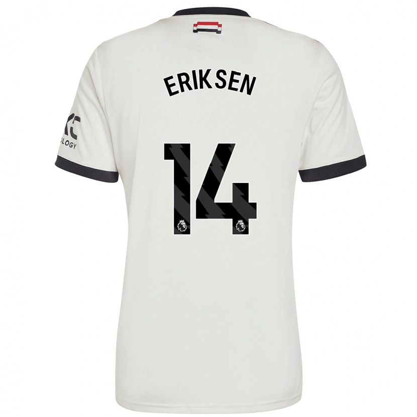 Danxen Niño Camiseta Christian Eriksen #14 Blanquecino Equipación Tercera 2024/25 La Camisa