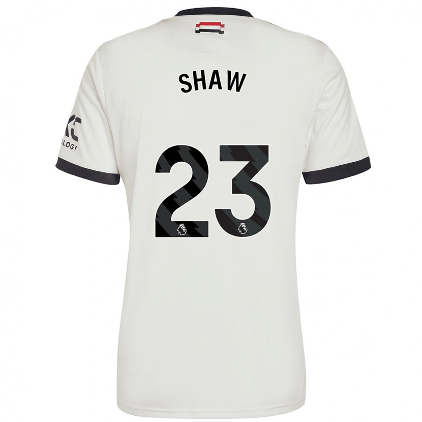 Danxen Niño Camiseta Luke Shaw #23 Blanquecino Equipación Tercera 2024/25 La Camisa