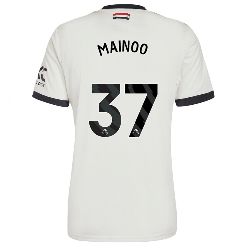 Danxen Niño Camiseta Kobbie Mainoo #37 Blanquecino Equipación Tercera 2024/25 La Camisa