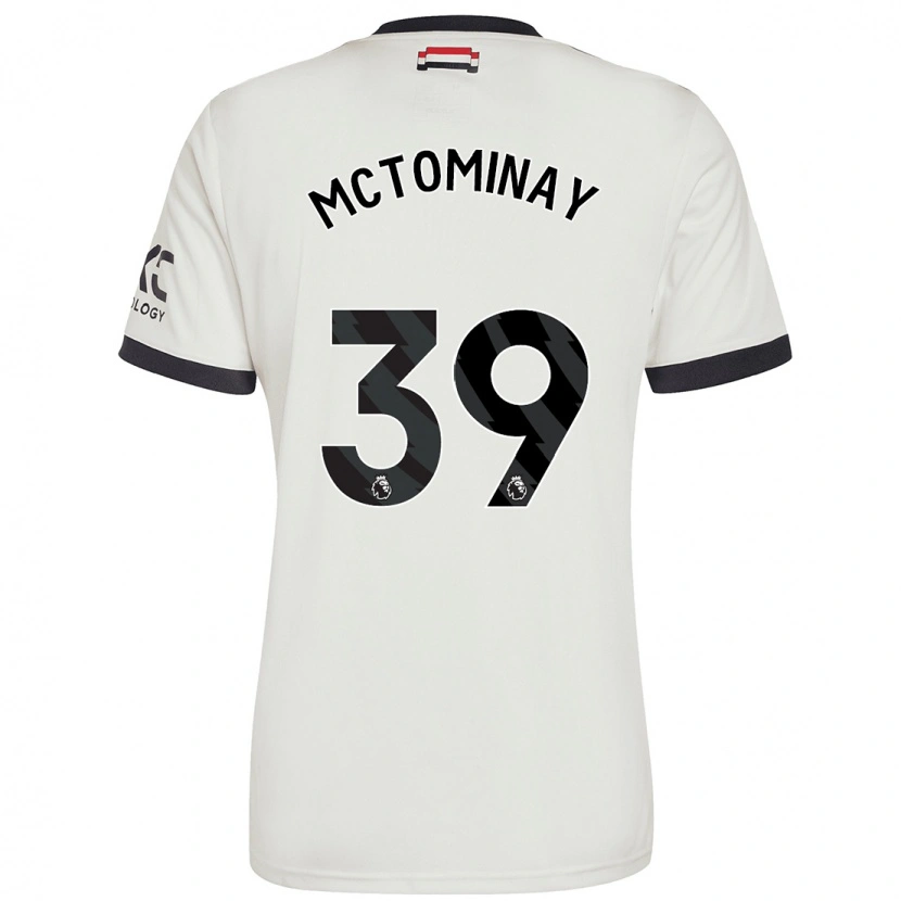 Danxen Niño Camiseta Scott Mctominay #39 Blanquecino Equipación Tercera 2024/25 La Camisa