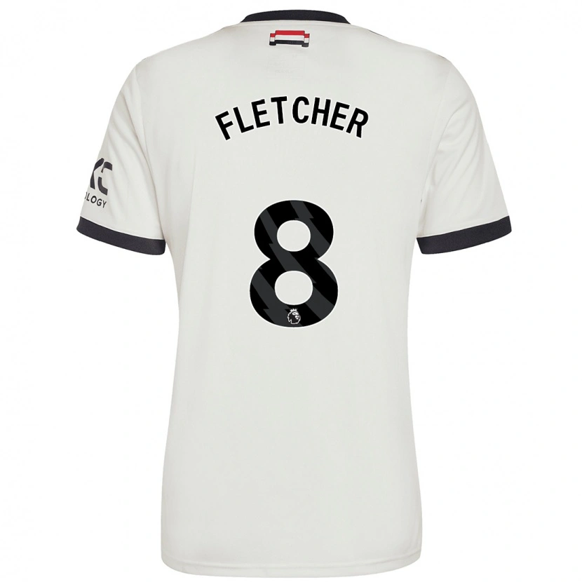 Danxen Niño Camiseta Tyler Fletcher #8 Blanquecino Equipación Tercera 2024/25 La Camisa