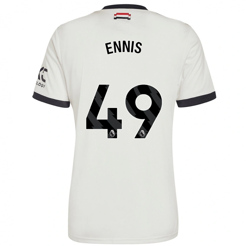 Danxen Niño Camiseta Ethan Ennis #49 Blanquecino Equipación Tercera 2024/25 La Camisa