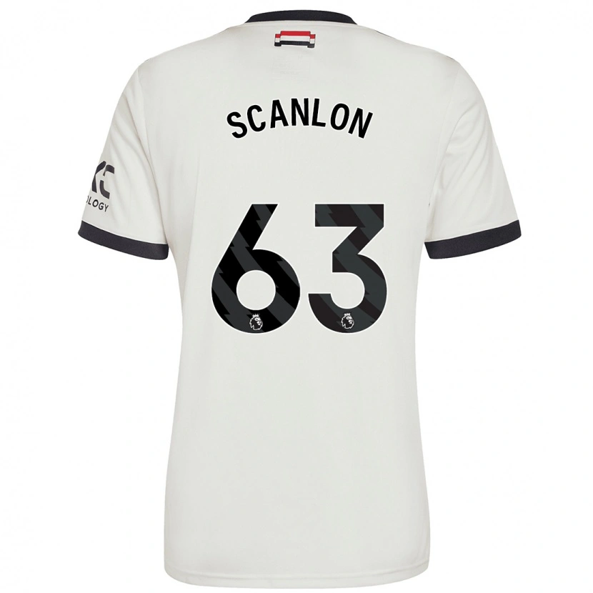 Danxen Niño Camiseta James Scanlon #63 Blanquecino Equipación Tercera 2024/25 La Camisa