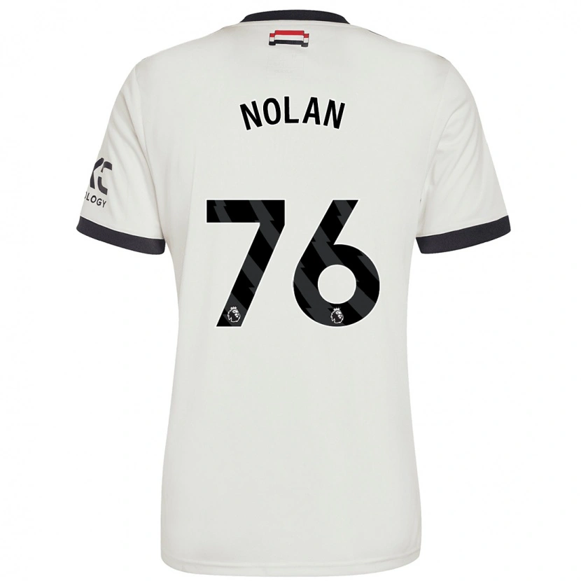 Danxen Niño Camiseta James Nolan #76 Blanquecino Equipación Tercera 2024/25 La Camisa