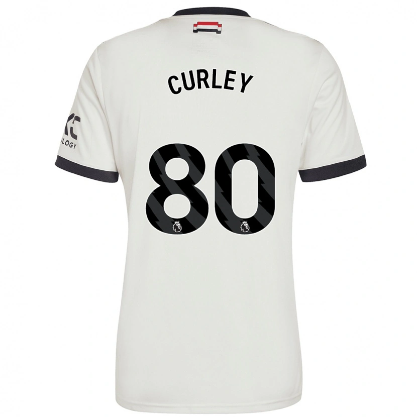 Danxen Niño Camiseta Ruben Curley #80 Blanquecino Equipación Tercera 2024/25 La Camisa