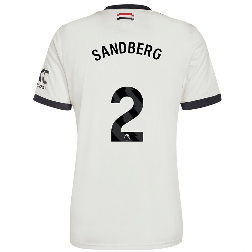 Danxen Niño Camiseta Anna Sandberg #2 Blanquecino Equipación Tercera 2024/25 La Camisa