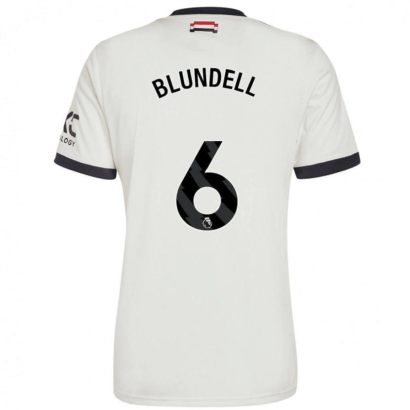 Danxen Niño Camiseta Hannah Blundell #6 Blanquecino Equipación Tercera 2024/25 La Camisa