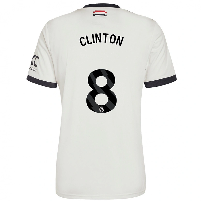 Danxen Niño Camiseta Grace Clinton #8 Blanquecino Equipación Tercera 2024/25 La Camisa