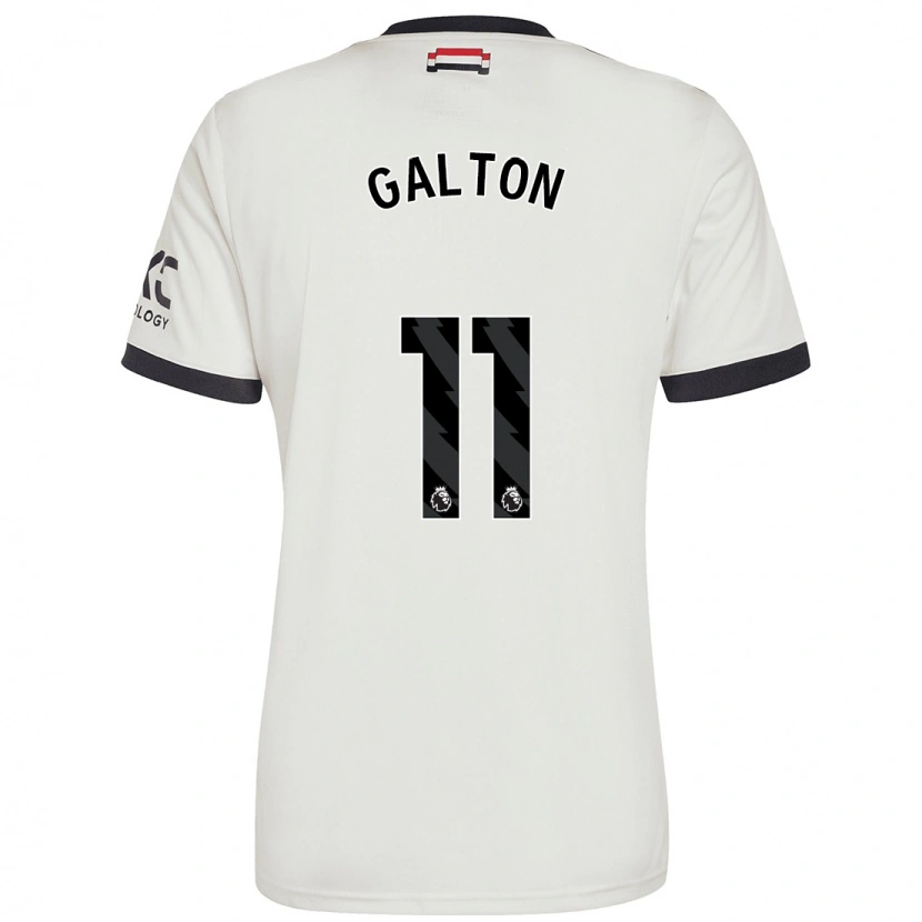 Danxen Niño Camiseta Leah Galton #11 Blanquecino Equipación Tercera 2024/25 La Camisa