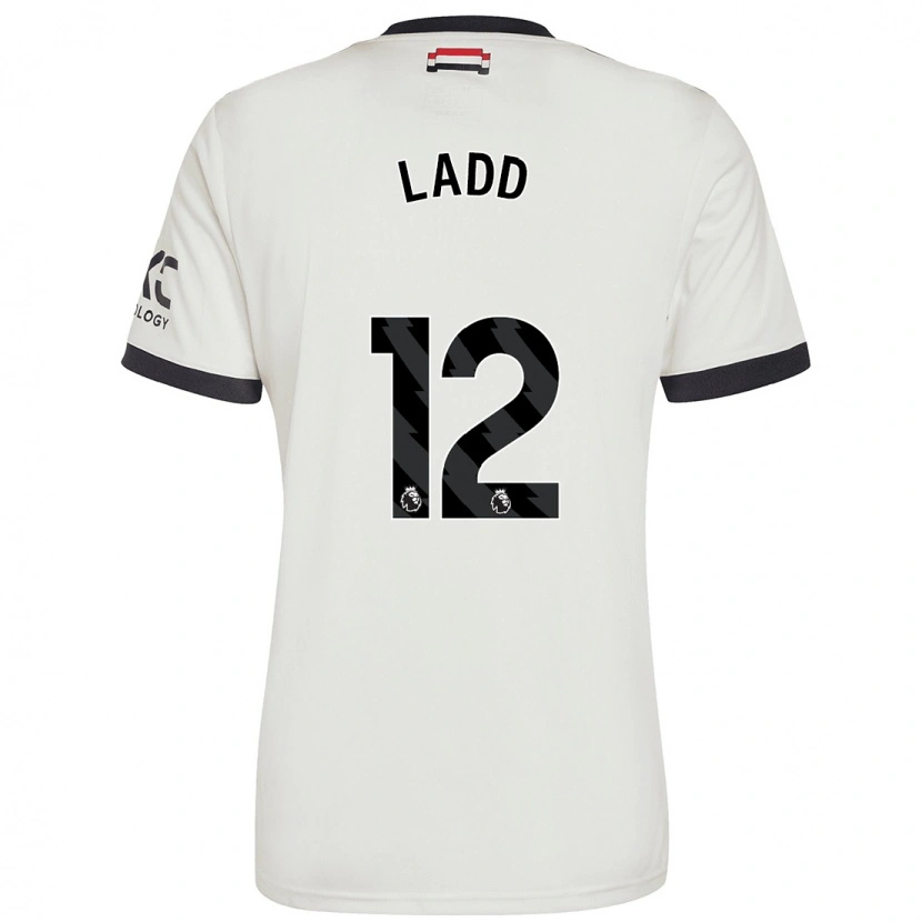 Danxen Niño Camiseta Hayley Ladd #12 Blanquecino Equipación Tercera 2024/25 La Camisa