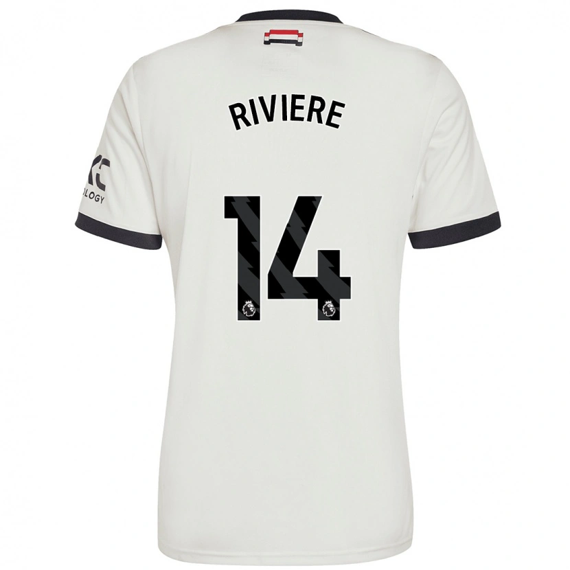 Danxen Niño Camiseta Jayde Riviere #14 Blanquecino Equipación Tercera 2024/25 La Camisa