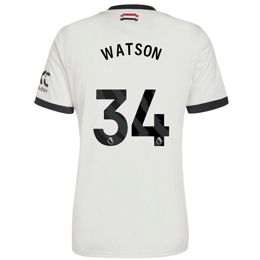 Danxen Niño Camiseta Emma Watson #34 Blanquecino Equipación Tercera 2024/25 La Camisa