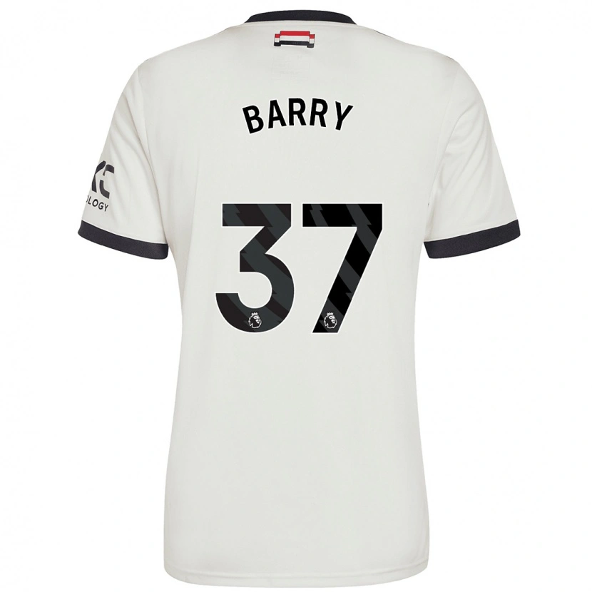 Danxen Niño Camiseta Keira Barry #37 Blanquecino Equipación Tercera 2024/25 La Camisa