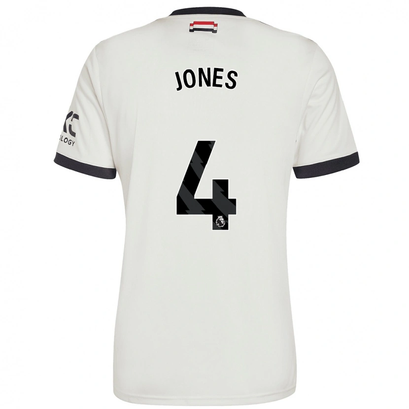 Danxen Niño Camiseta Phil Jones #4 Blanquecino Equipación Tercera 2024/25 La Camisa