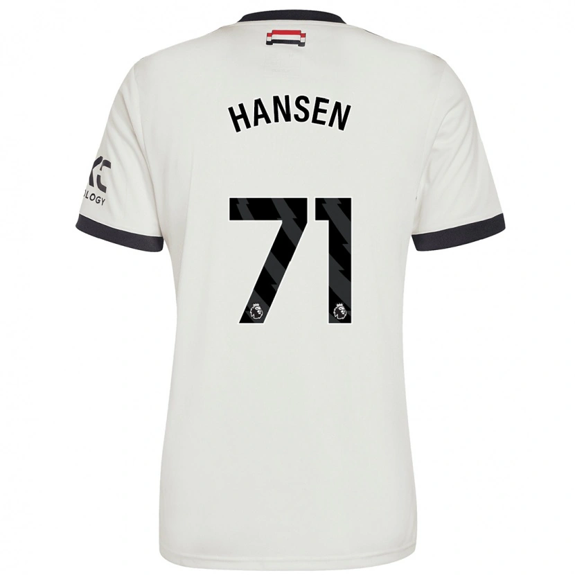 Danxen Niño Camiseta Isak Hansen-Aaroen #71 Blanquecino Equipación Tercera 2024/25 La Camisa