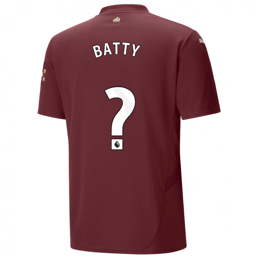 Danxen Niño Camiseta Dan Batty #0 Granate Equipación Tercera 2024/25 La Camisa