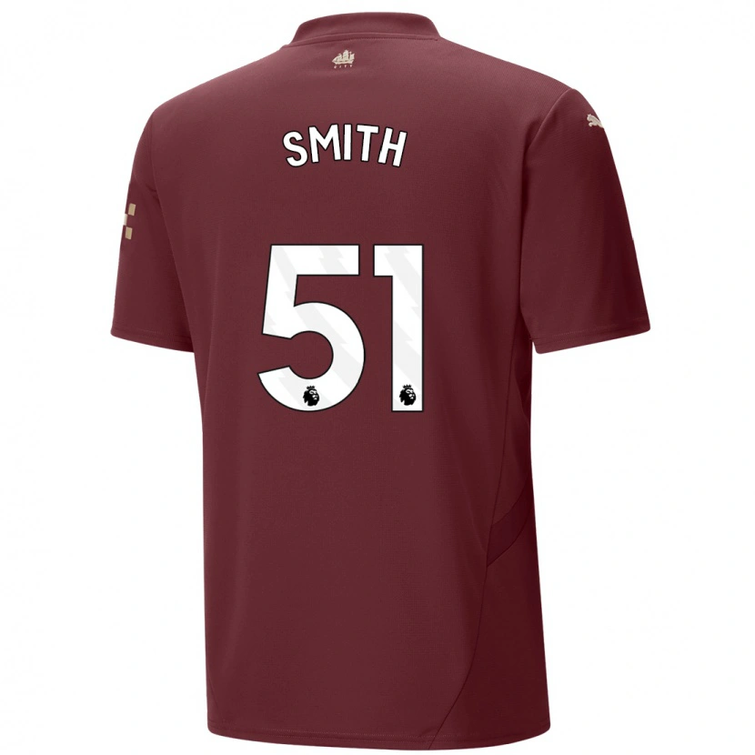 Danxen Niño Camiseta Isaac Smith #51 Granate Equipación Tercera 2024/25 La Camisa