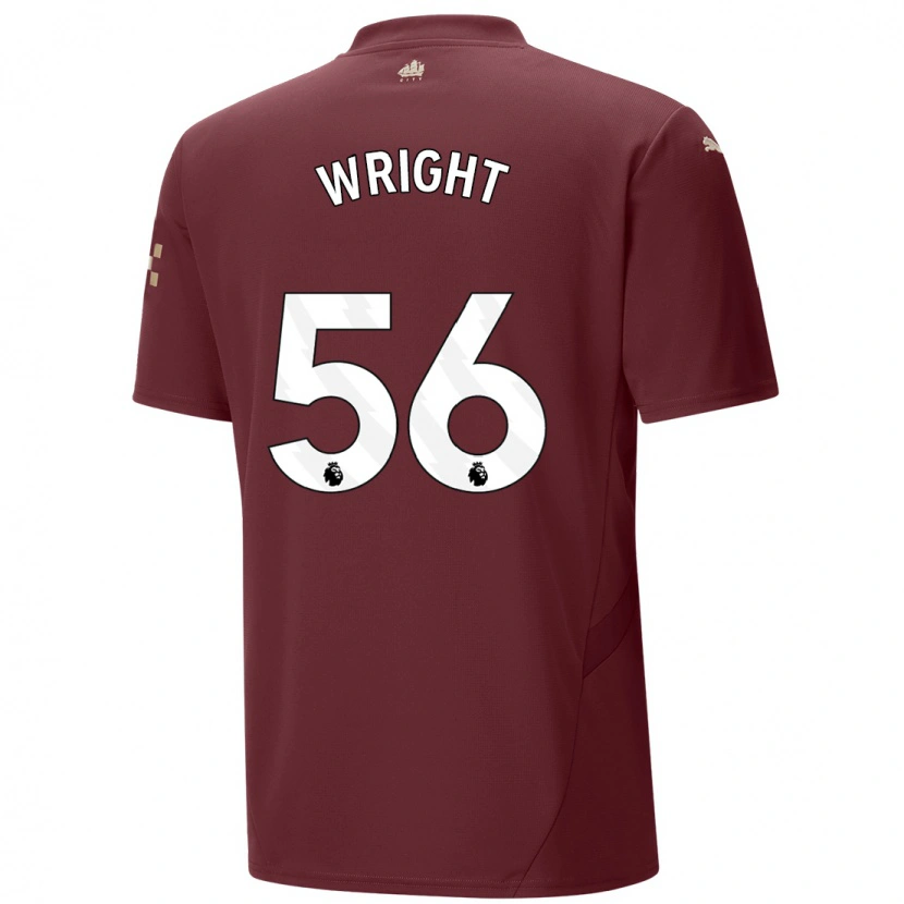 Danxen Niño Camiseta Jacob Wright #56 Granate Equipación Tercera 2024/25 La Camisa