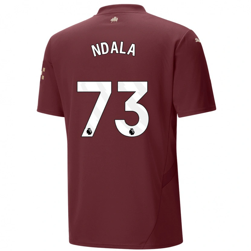 Danxen Niño Camiseta Joel Ndala #73 Granate Equipación Tercera 2024/25 La Camisa