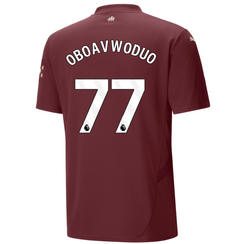 Danxen Niño Camiseta Justin Oboavwoduo #77 Granate Equipación Tercera 2024/25 La Camisa