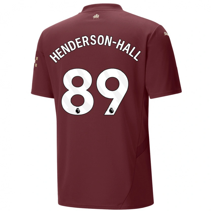 Danxen Niño Camiseta Matty Henderson-Hall #89 Granate Equipación Tercera 2024/25 La Camisa