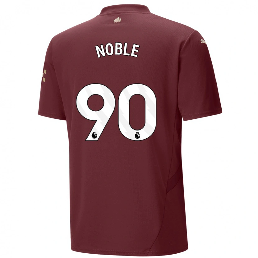 Danxen Niño Camiseta Kian Noble #90 Granate Equipación Tercera 2024/25 La Camisa