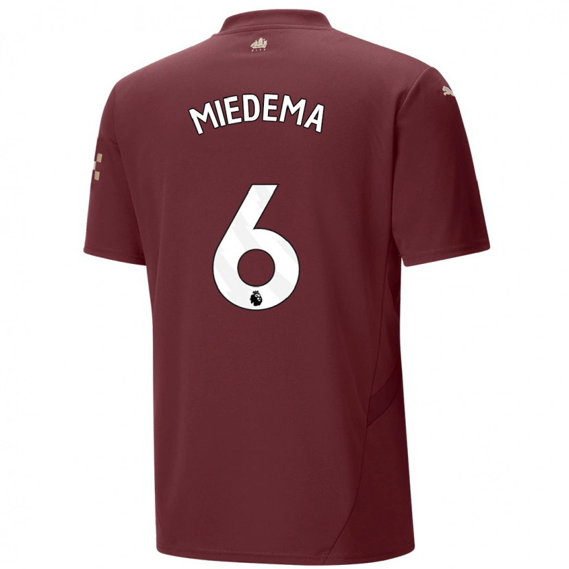 Danxen Niño Camiseta Vivianne Miedema #6 Granate Equipación Tercera 2024/25 La Camisa