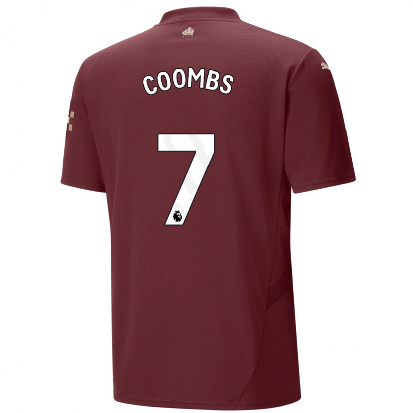 Danxen Niño Camiseta Laura Coombs #7 Granate Equipación Tercera 2024/25 La Camisa