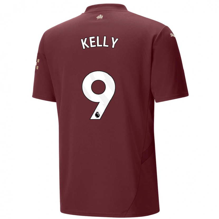 Danxen Niño Camiseta Chloe Kelly #9 Granate Equipación Tercera 2024/25 La Camisa