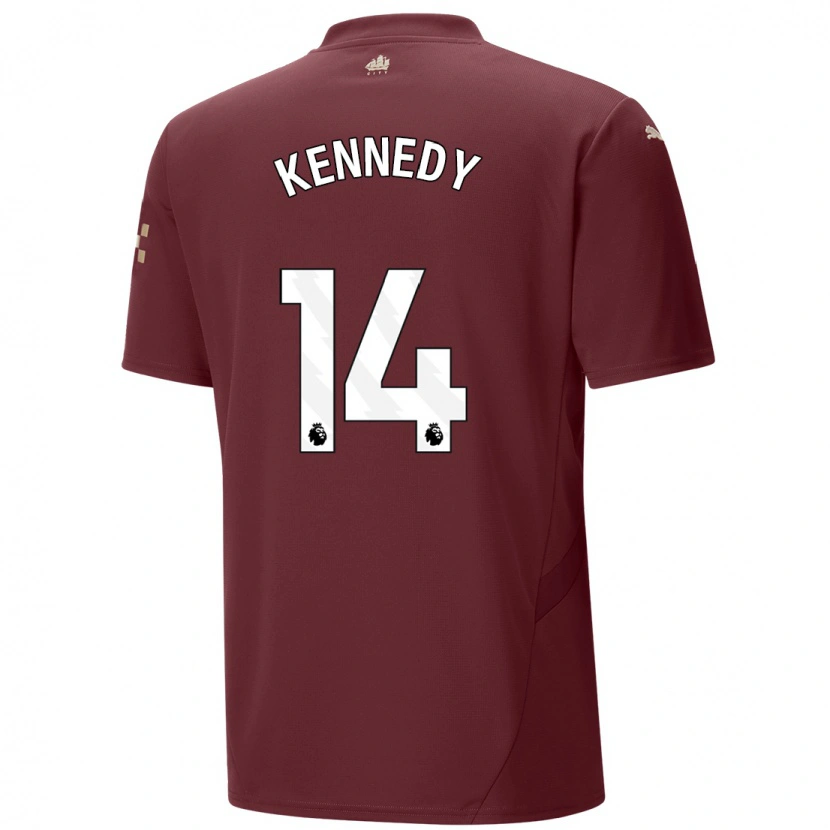 Danxen Niño Camiseta Alanna Kennedy #14 Granate Equipación Tercera 2024/25 La Camisa