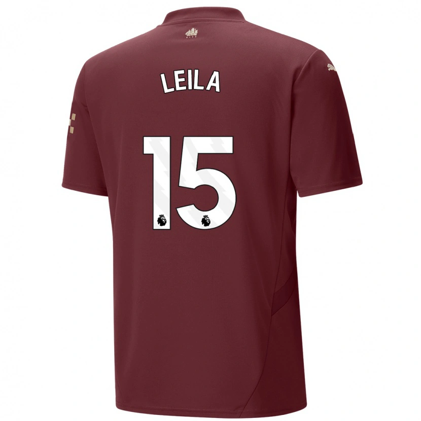 Danxen Niño Camiseta Leila Ouahabi #15 Granate Equipación Tercera 2024/25 La Camisa