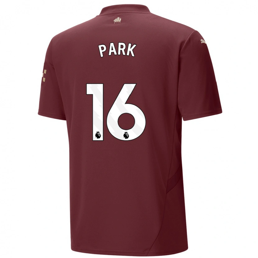 Danxen Niño Camiseta Jess Park #16 Granate Equipación Tercera 2024/25 La Camisa