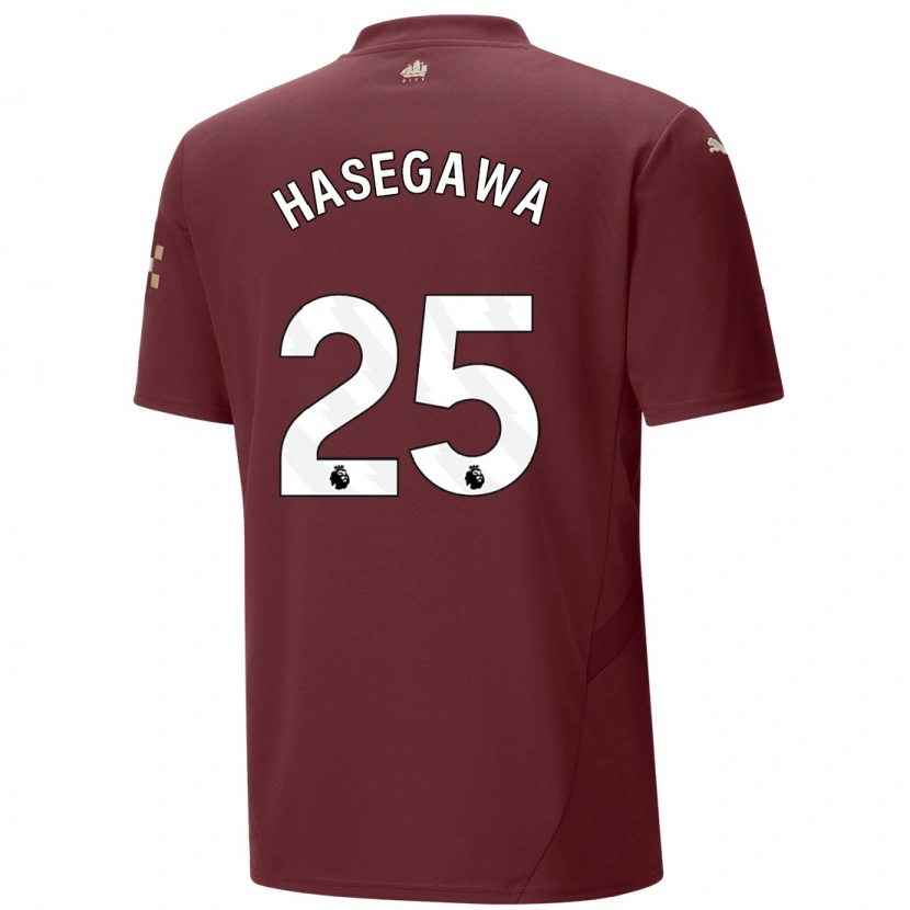 Danxen Niño Camiseta Yui Hasegawa #25 Granate Equipación Tercera 2024/25 La Camisa