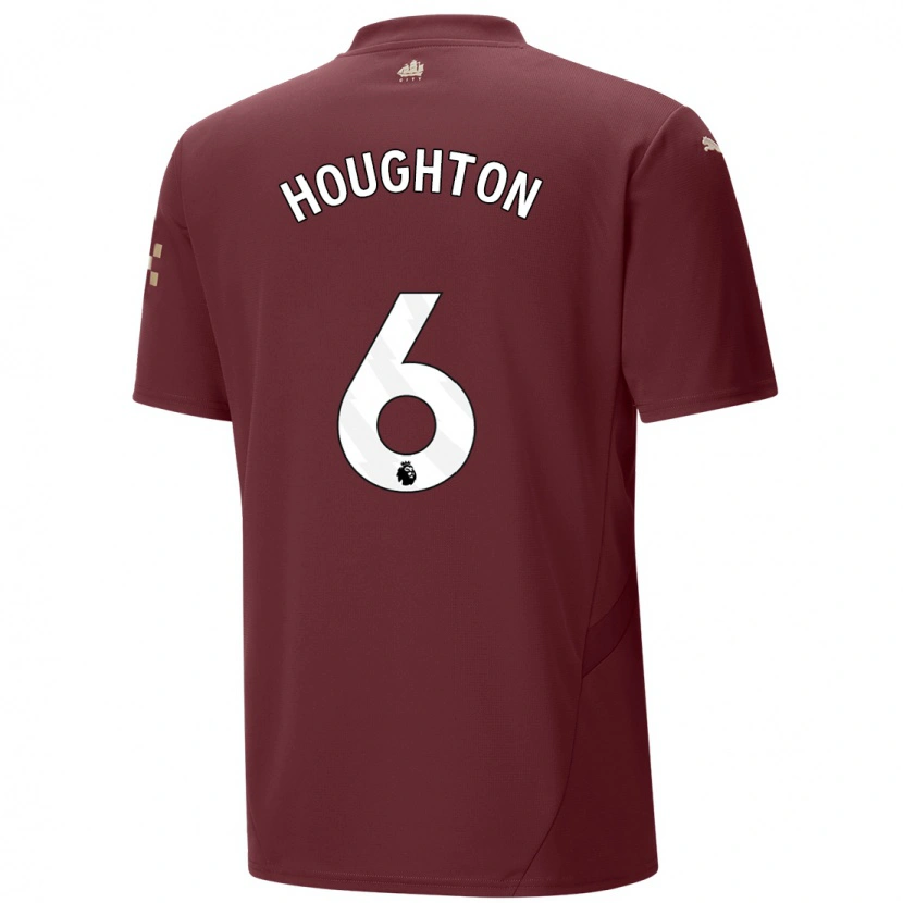 Danxen Niño Camiseta Steph Houghton #6 Granate Equipación Tercera 2024/25 La Camisa